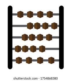 Abacus icon on white background.