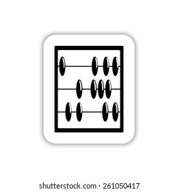abacus icon on a white background with shadow