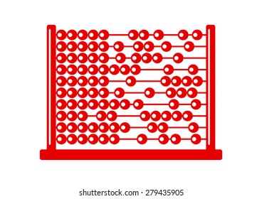 Abacus icon on white background