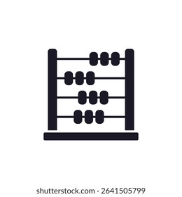 Abacus icon on white, counting tool vector
