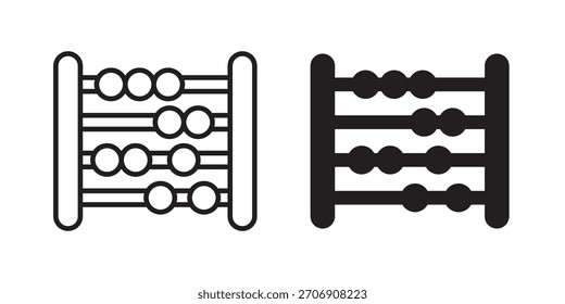 Abacus icon, outline style icon for web site or mobile app, vector graphics