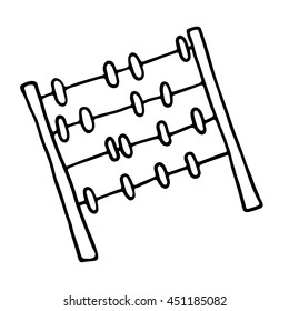 Abacus icon. Outlined on white background.