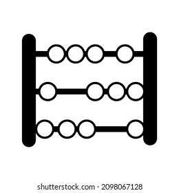Abacus icon. Retro calculation. Outline symbol. Mathematical element. Simple flat art. Vector illustration. Stock image. EPS 10.