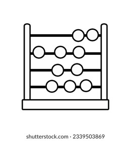 Abacus icon. School Mathematics Abacus sign design template for web and mobile. Vector illustration.