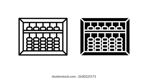 abacus icon set. for mobile concept and web design on white background