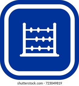 Abacus icon , sign Square with rounded corners