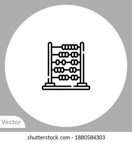 Abacus icon sign vector,Symbol, logo illustration for web and mobile