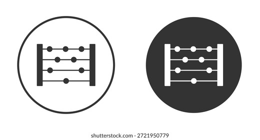 Ícone de ábaco forma silhueta gráfico simples símbolos clipart