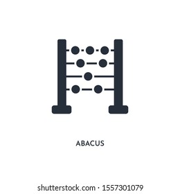 abacus icon. simple element illustration. isolated trendy filled abacus icon on white background. can be used for web, mobile, ui.