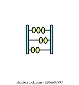 abacus icon. Simple element illustration. abacus concept outline symbol design.
