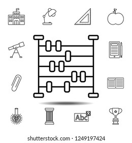 abacus icon. Simple outline vector element of education set icons for UI and UX, website or mobile application