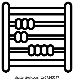 abacus icon Simple thin line stroke