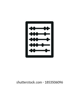 El icono del ábaco. Ilustración vectorial simple en un fondo blanco.