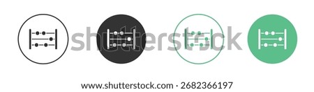 Abacus icon symbol illustration doodle set. EPS10