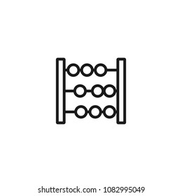 Abacus icon, thin line
