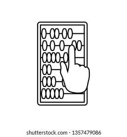 Abacus  Icon. Thin line design. Vector illustration.