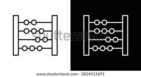 Abacus icon thin line symbol pack
