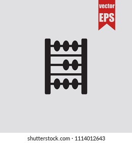 Abacus icon in trendy isolated on grey background.Vector illustration.