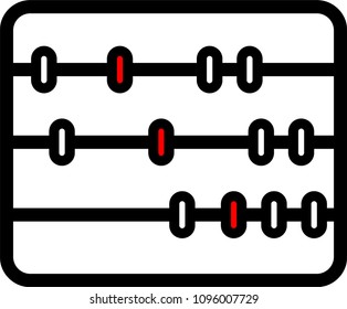 Abacus Icon, Abacus Vector Art Illustration