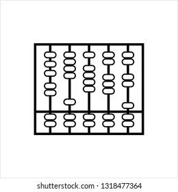 Abacus Icon, Abacus Vector Art Illustration