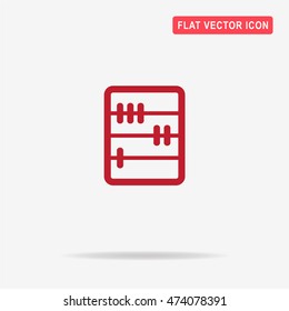 Abacus icon. Vector concept illustration for design.