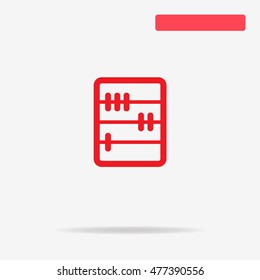 Abacus icon. Vector concept illustration for design.