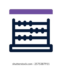 abacus icon. vector dual tone icon for your website, mobile, presentation, and logo design.