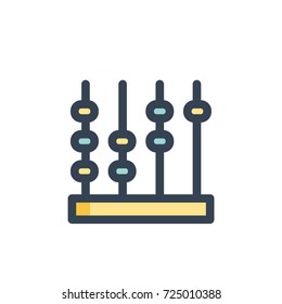Abacus icon vector. Abacus filled outline style design