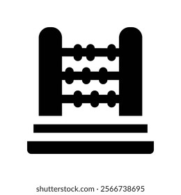 abacus icon. vector glyph icon for your website, mobile, presentation, and logo design.