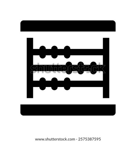 abacus icon. vector glyph icon for your website, mobile, presentation, and logo design.