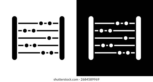 Abacus icon, Vector graphics in filled style