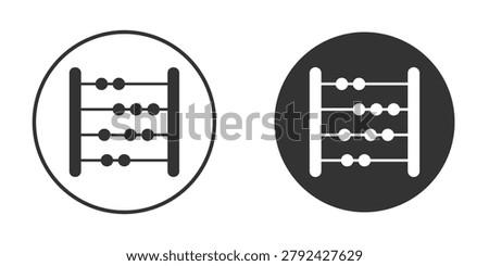 Abacus icon vector graphics in trendy flat design.