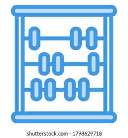 Icono de Abacus en azul para cualquier proyecto, uso para presentación de aplicación móvil del sitio web