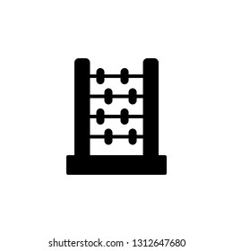 Abacus Icon Vector Illustration in Glyph Style for Any Purpose