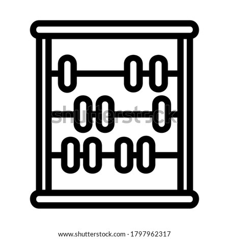 Abacus icon vector illustration in line style for any projects, use for website mobile app presentation