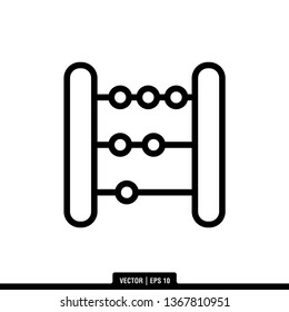 Abacus Icon Vector Illustration Logo Template