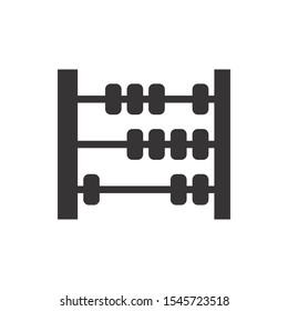Abacus Icon Vector Illustration. School Mathematics Abacus Logo Template.