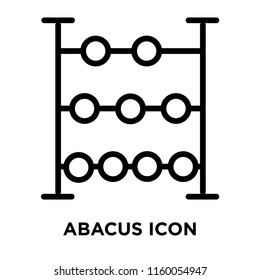 Abacus icon vector isolated on white background, Abacus transparent sign , line and outline elements in linear style