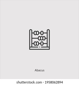 abacus icon vector isolated on white background