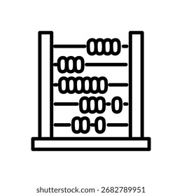 Abacus-Symbol, Vektor, Linienstil-Symbol