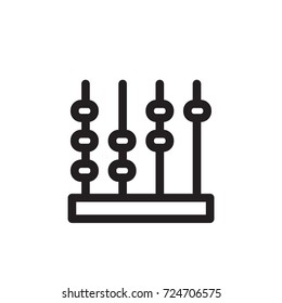 abacus icon vector. abacus outline style design