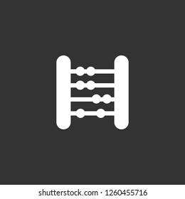 abacus icon vector. abacus sign on black background. abacus icon for web and app