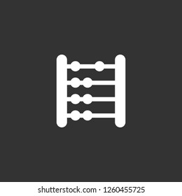 abacus icon vector. abacus sign on black background. abacus icon for web and app