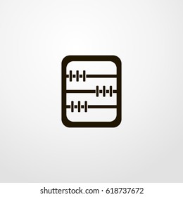 abacus icon. vector sign symbol on white background