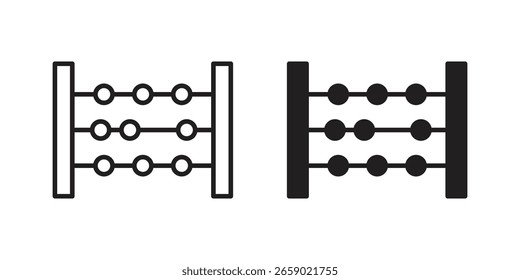 Vetor de ícone de ábaco, ilustração sólida, pictograma de cor isolada editável