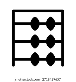 Ilustración de diseño de símbolo de Vector de ícono de ábaco