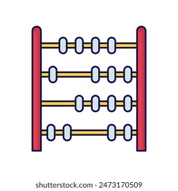 abacus icono con fondo blanco Vector ilustración de stock