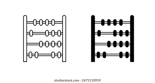 abacus icono con fondo blanco Vector ilustración de stock