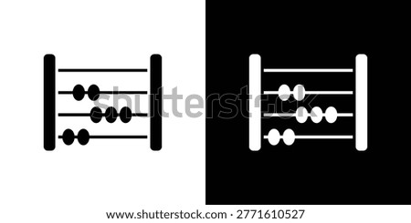 Abacus icons flat design concept for graphics.