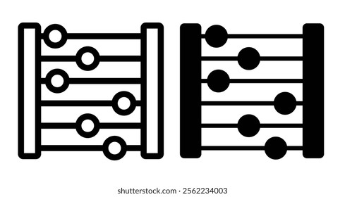 Abacus Icons pack in outlined and flat versions